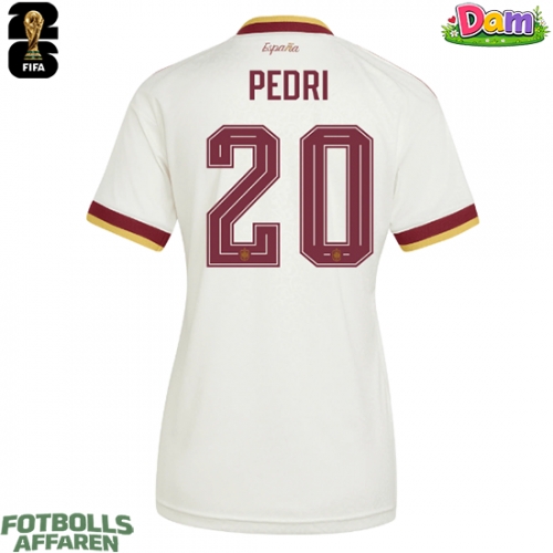 Spanien Pedri Gonzalez #20 Bortatröja Kvinnor VM 2026 Kortärmad